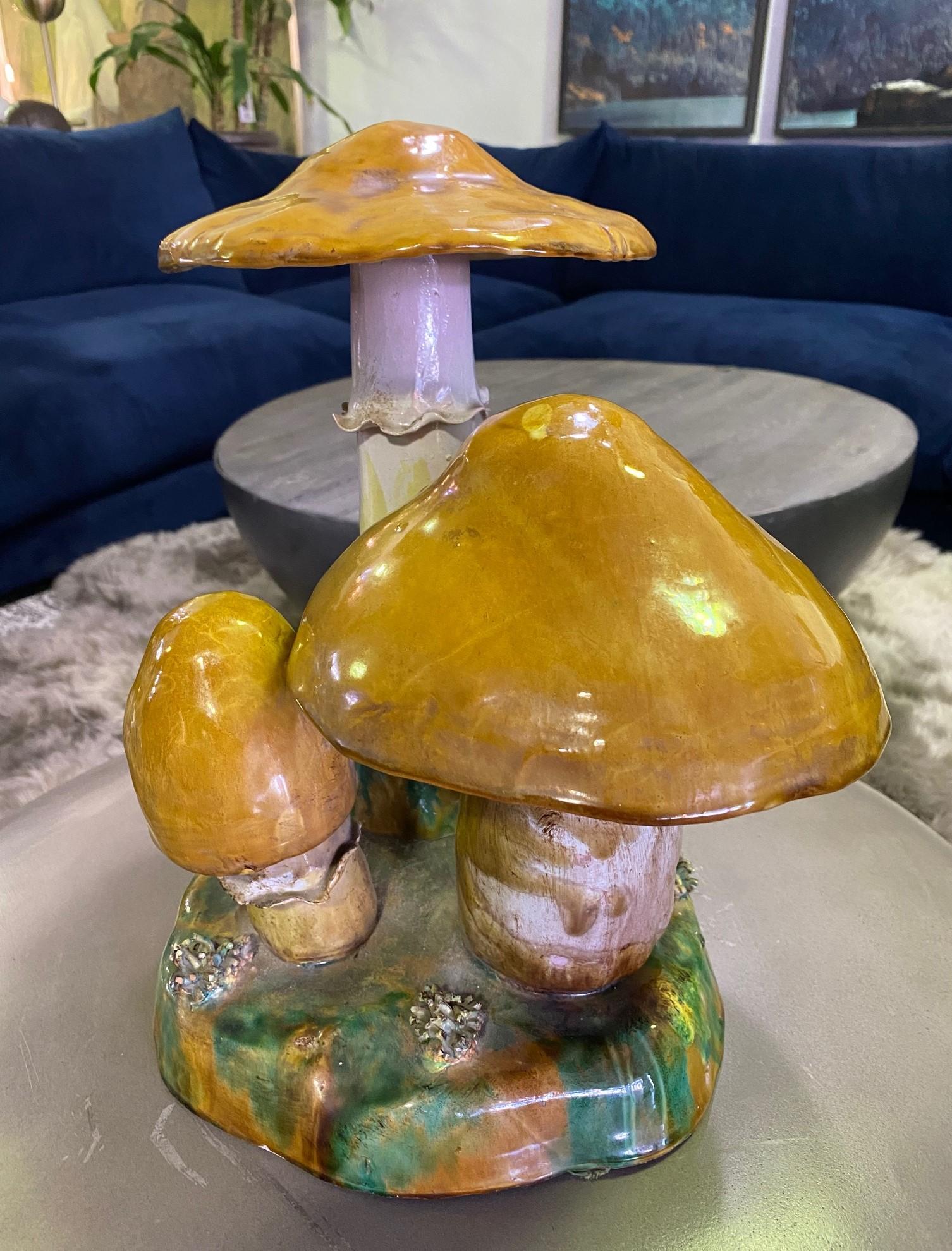 ceramic mushroom sculpture