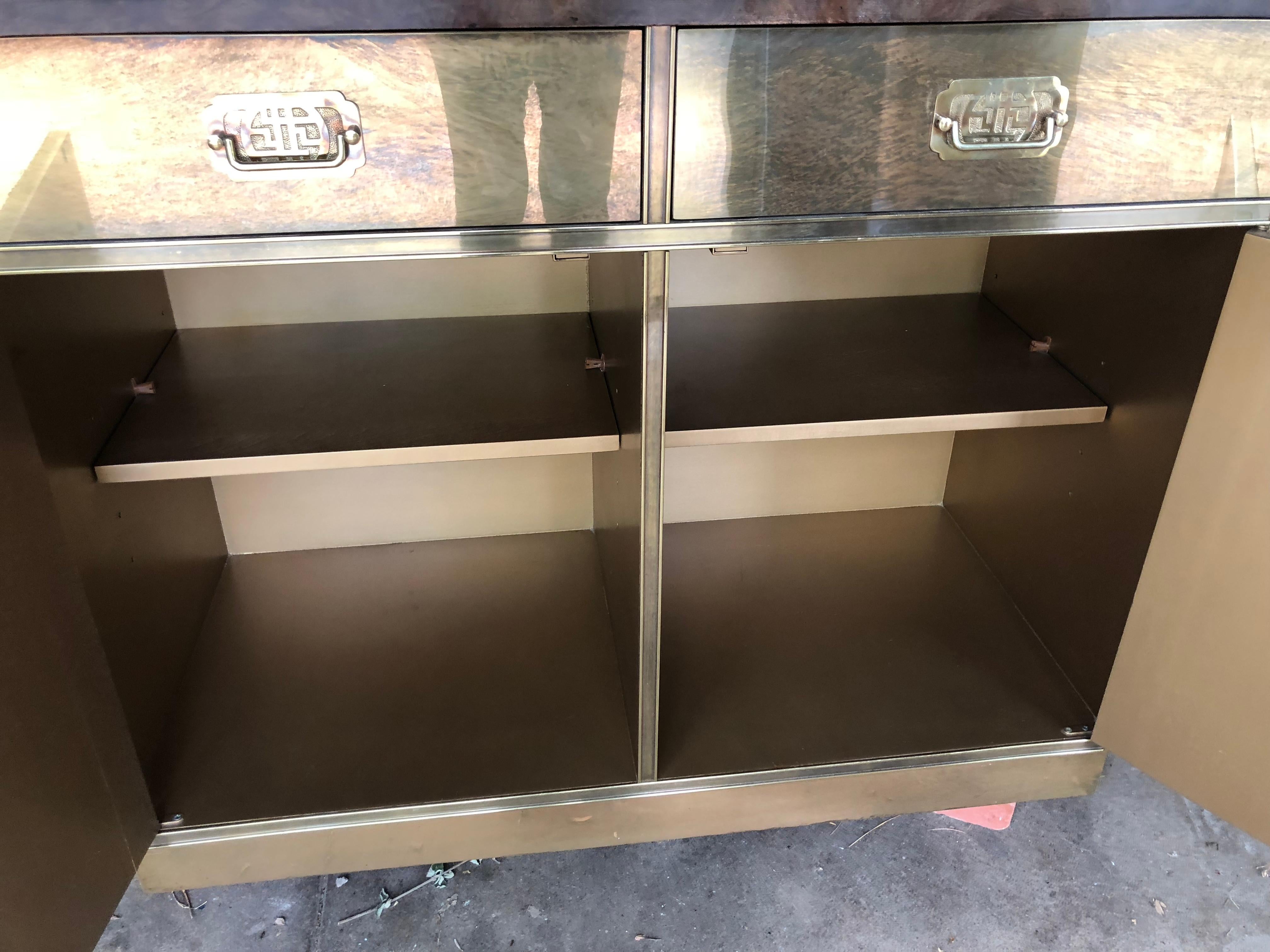 Fantastic Mid-Century Modern Rare Mastercraft Brass Clad Bar and Cabinet 6