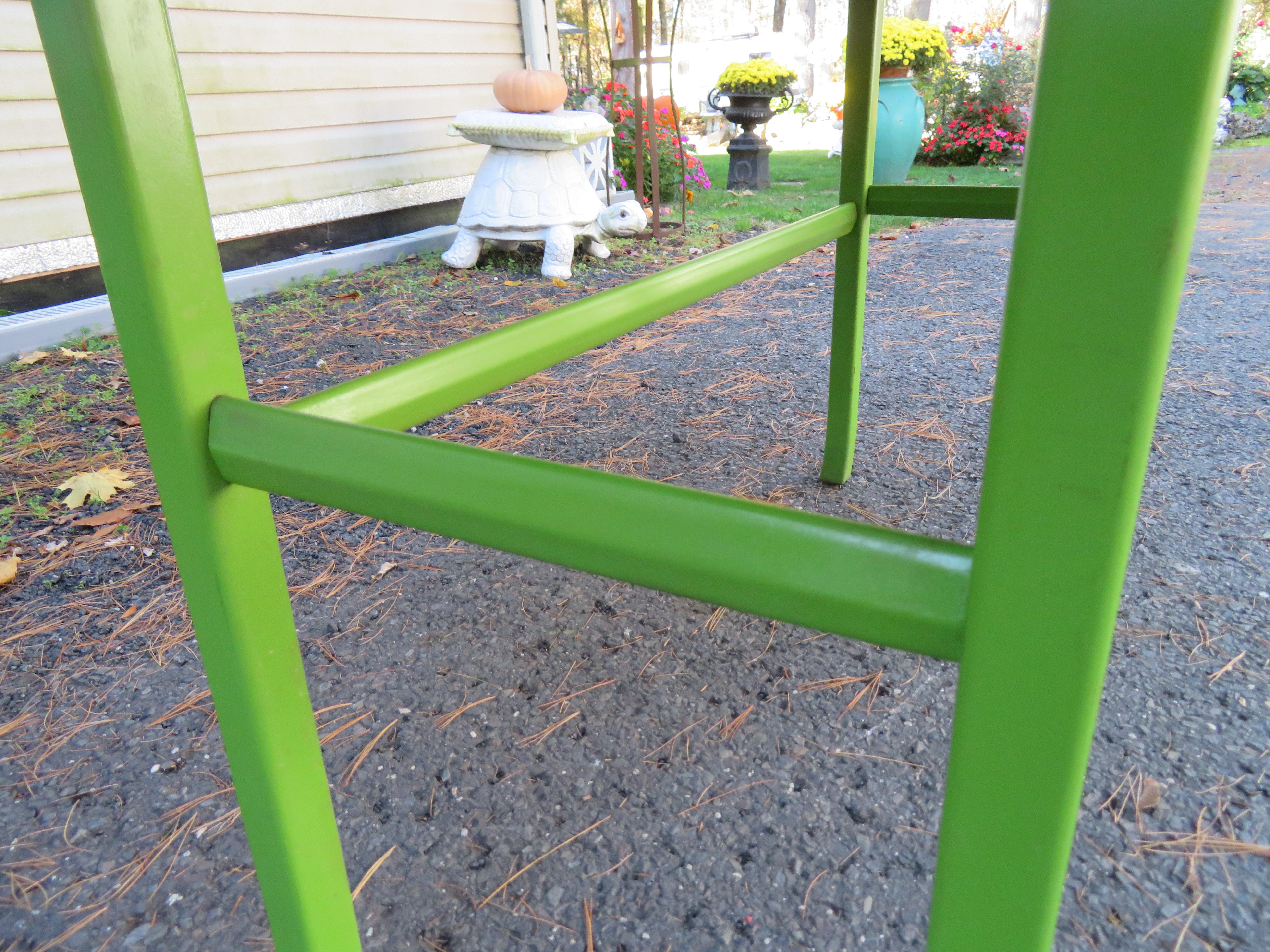 Mid-20th Century Fantastic Mid-Century Oval Drop Leaf Console Dining Table For Sale