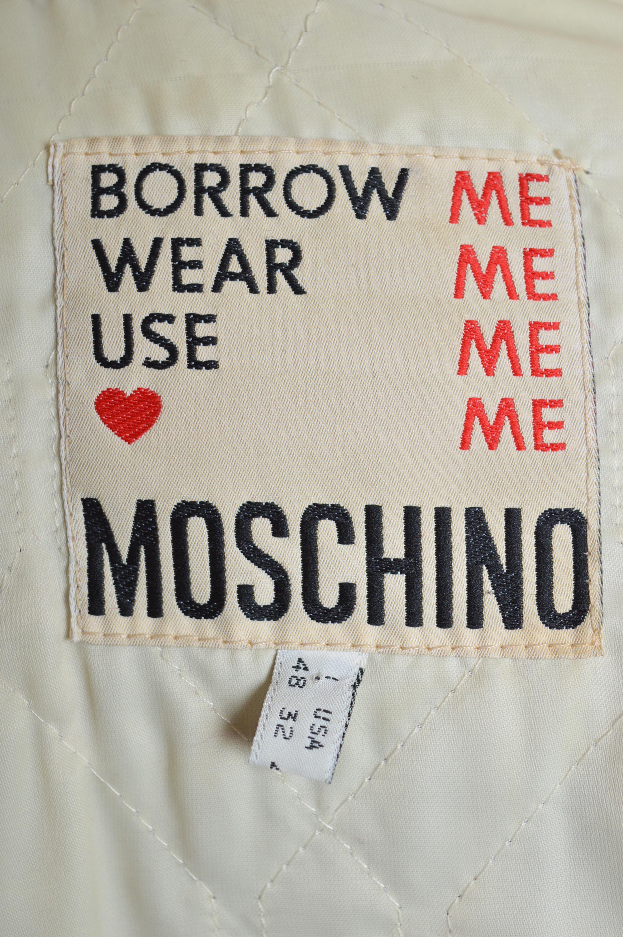 Fantastic MOSCHINO early 1990's burgundy Wool & leather varsity jacket - Coat For Sale 1