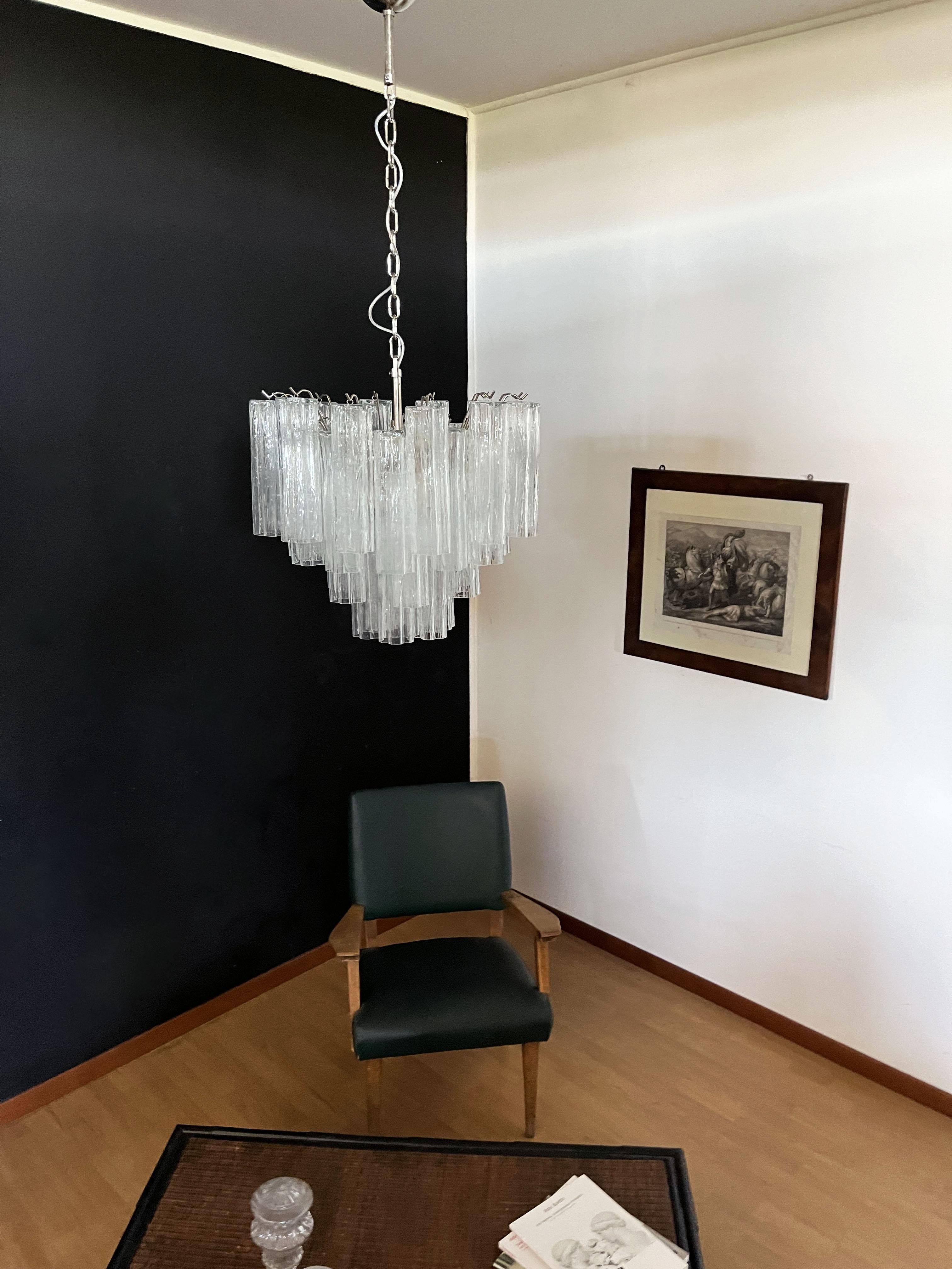Fantastique lustre tube en verre de Murano, 36 tubes en vente 8
