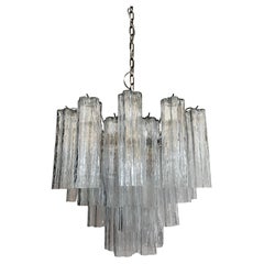 Vintage Fantastic Murano Glass Tube Chandelier, 36 Glass Tube