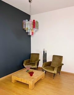 Fantastic Murano Glass Tube Chandelier - 36 multicolored glass tubes