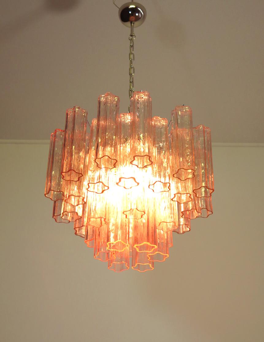 pink murano chandelier