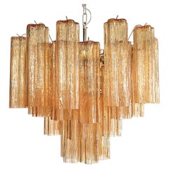 Fantastic Murano Glass Tube Chandelier - 36 tobacco glass tube