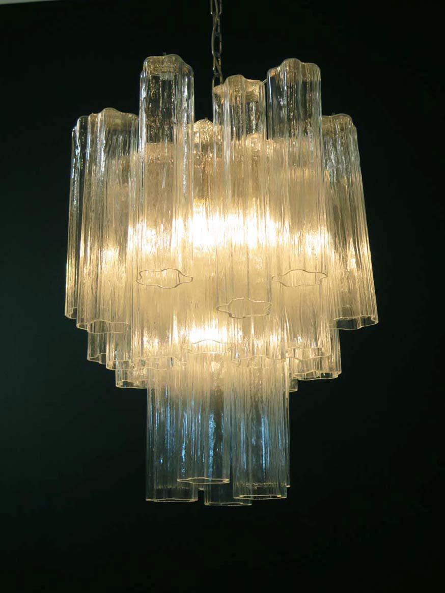 crystal tube chandelier