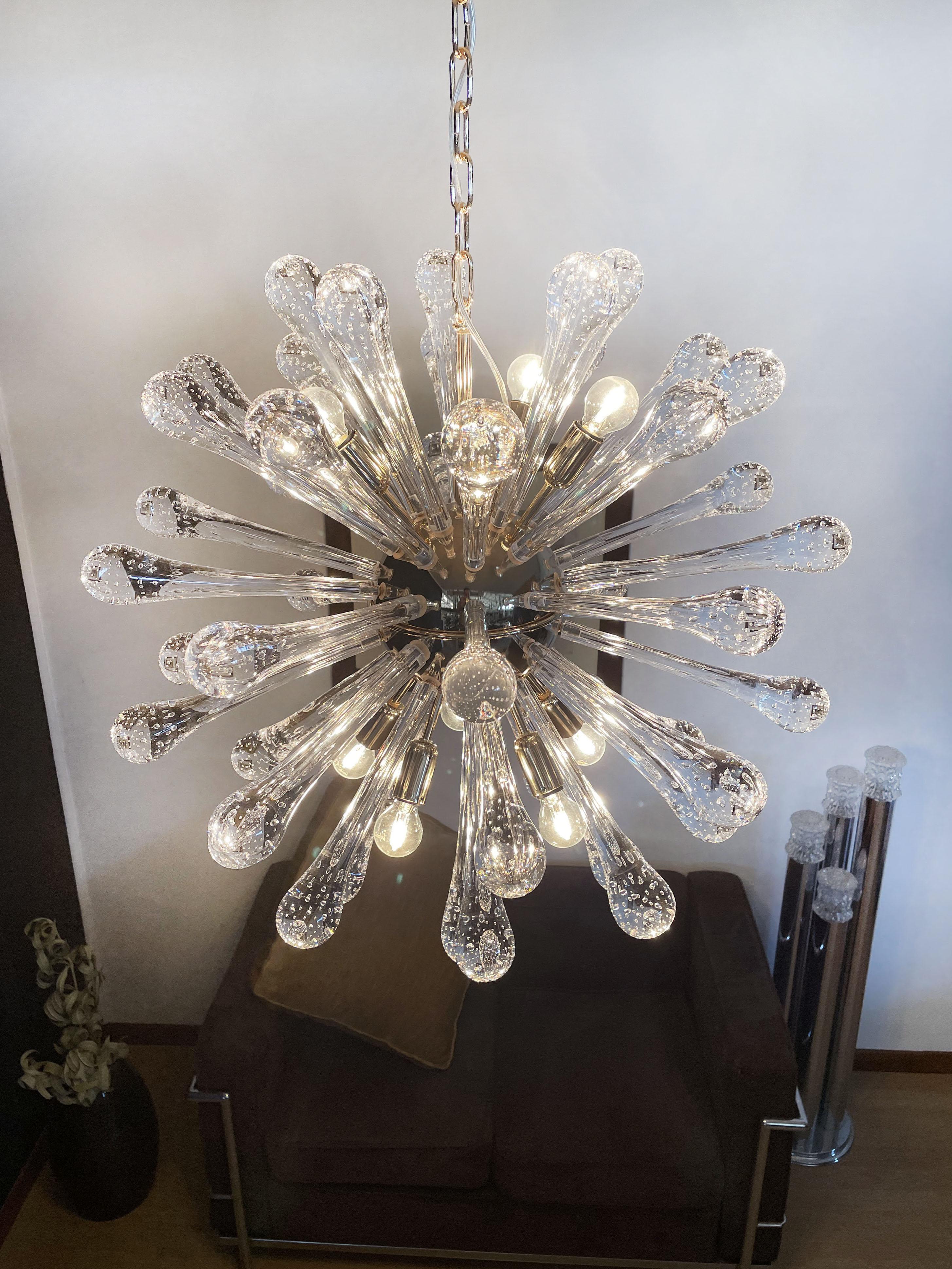 Fantastique lustre Spoutnik de Murano en vente 12