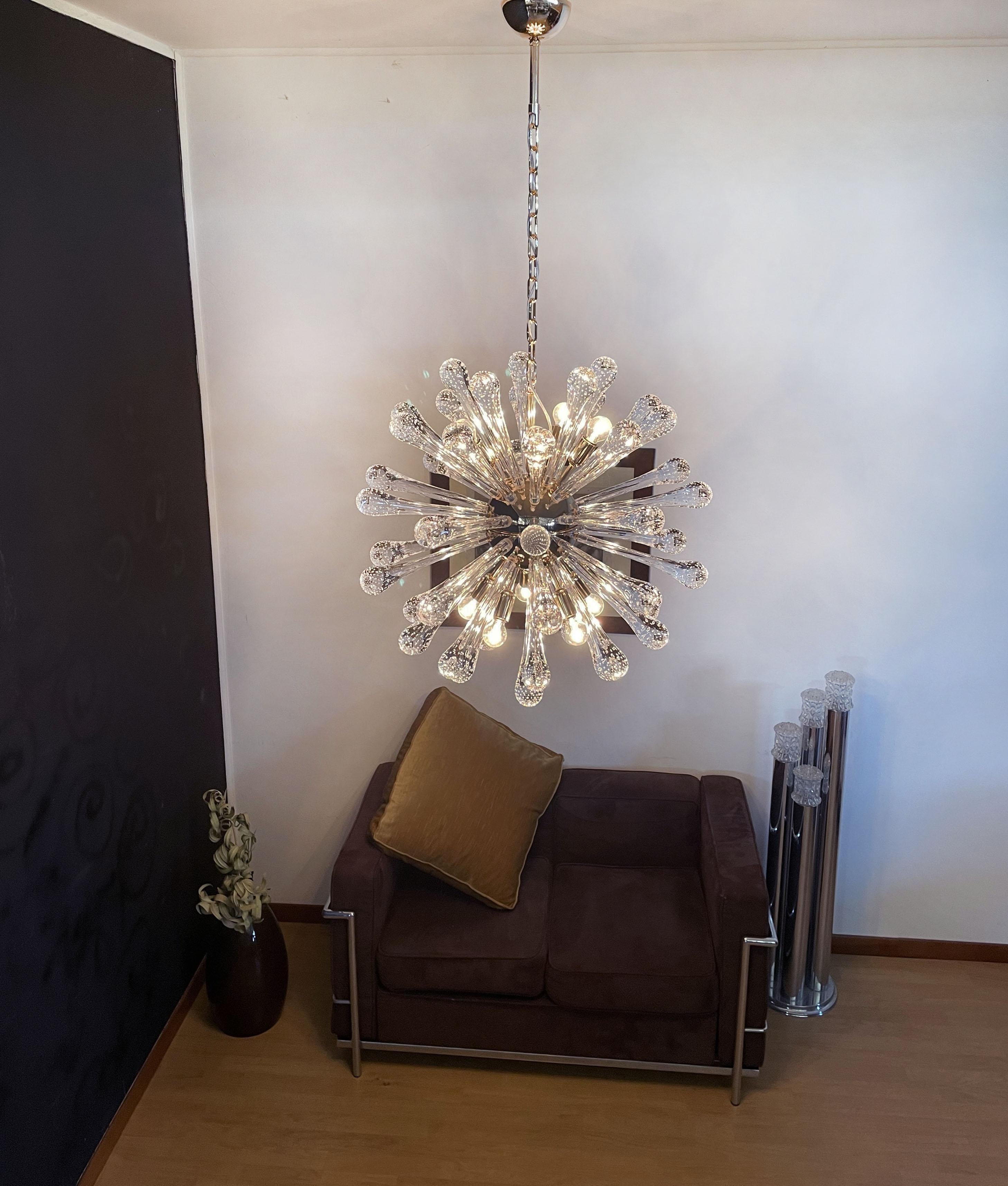 italien Fantastique lustre Spoutnik de Murano en vente