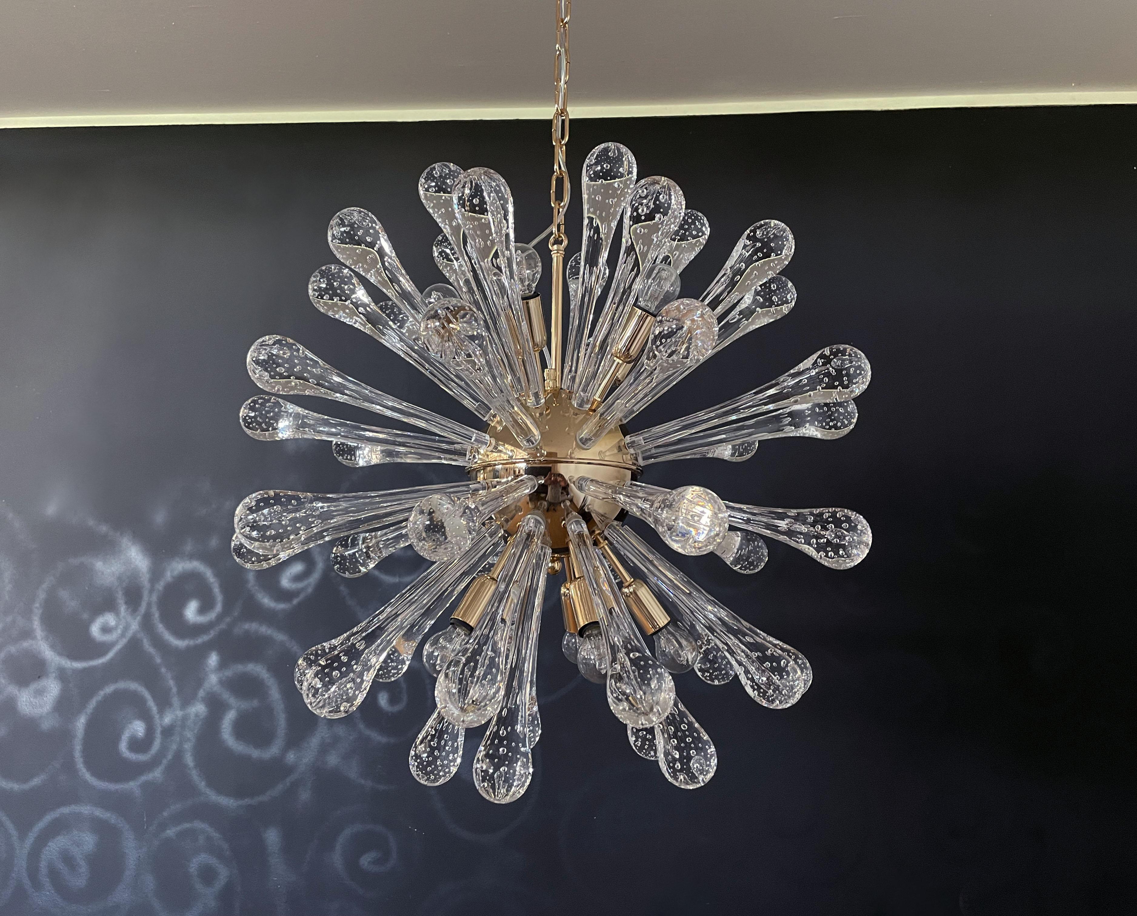 20ième siècle Fantastique lustre Spoutnik de Murano en vente