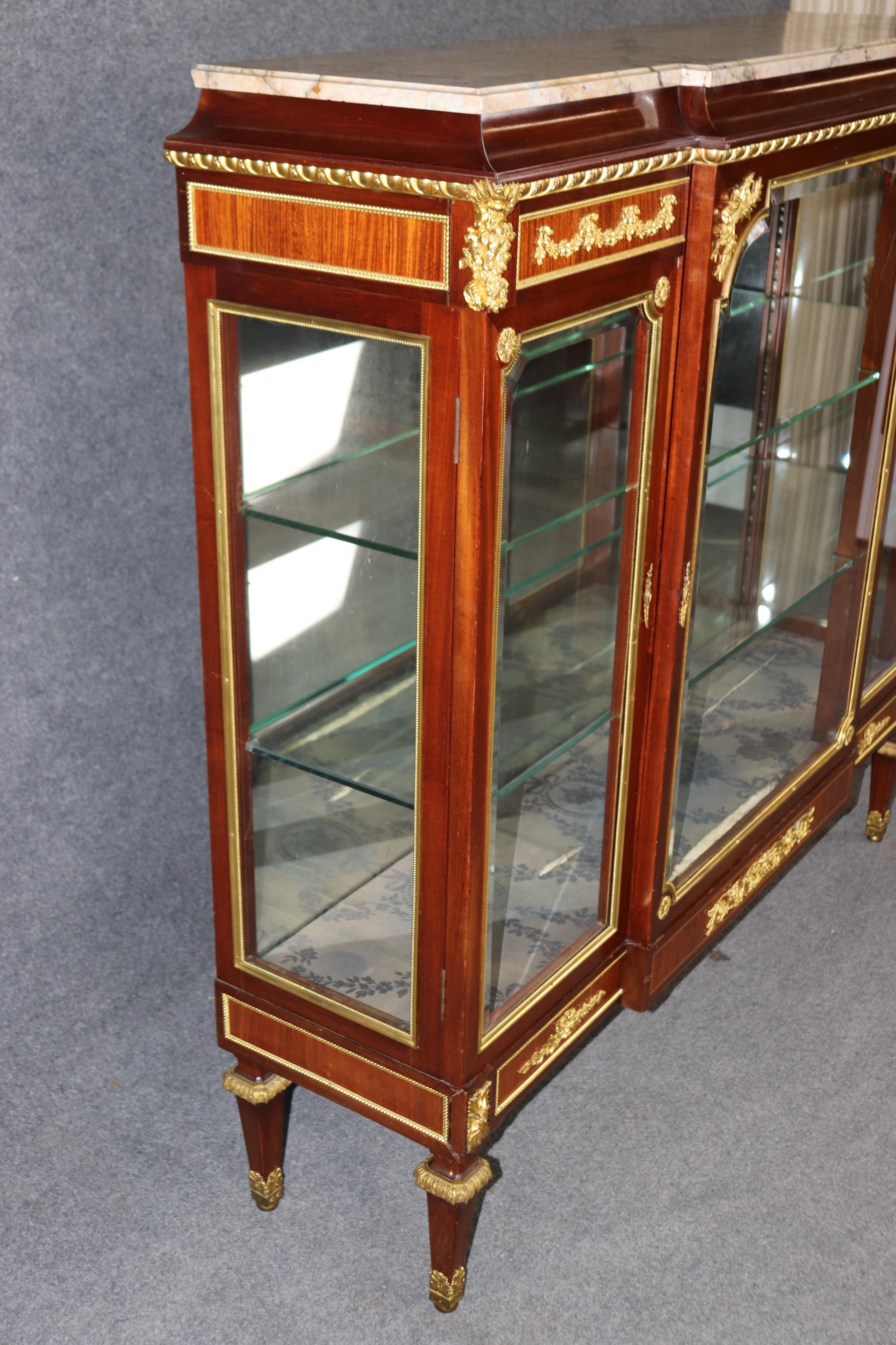 Fantastic Museum Quality Bronze Mounted Louis XVI Vitrine For Sale 6