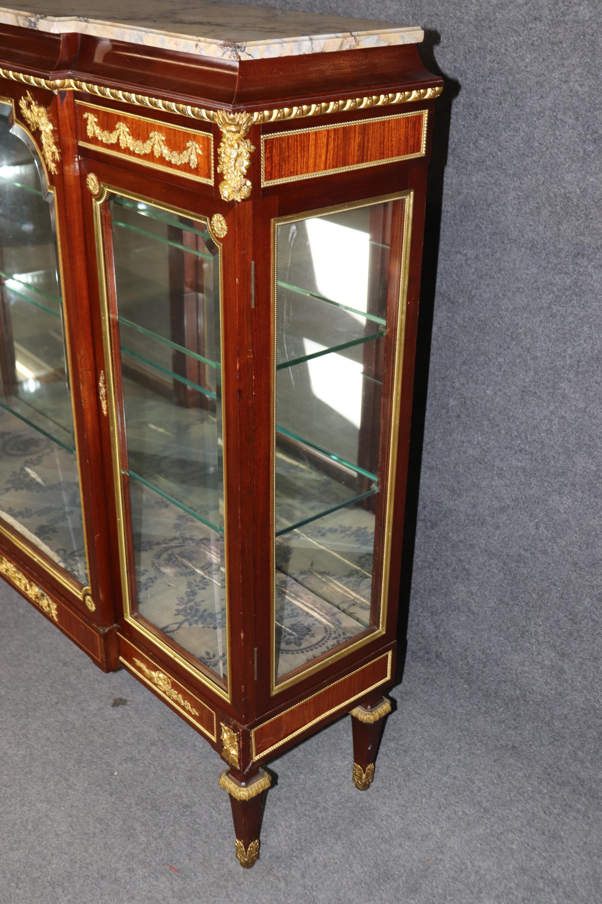 Fantastic Museum Quality Bronze Mounted Louis XVI Vitrine For Sale 7