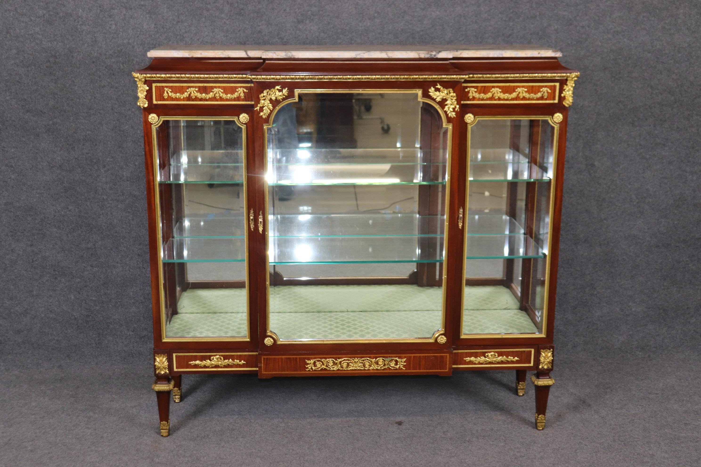Fantastic Museum Quality Bronze Mounted Louis XVI Vitrine For Sale 8