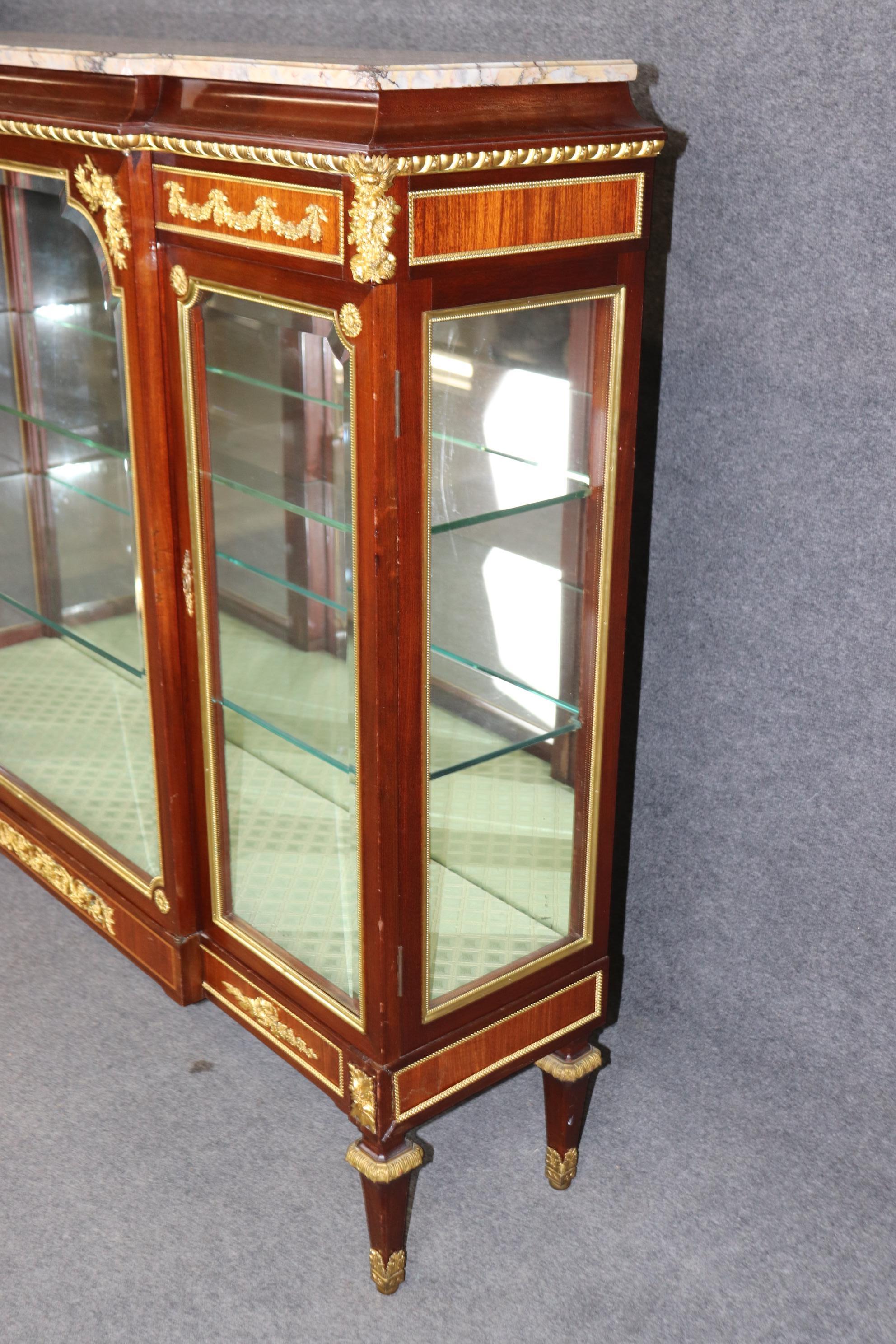 Fantastic Museum Quality Bronze Mounted Louis XVI Vitrine For Sale 10
