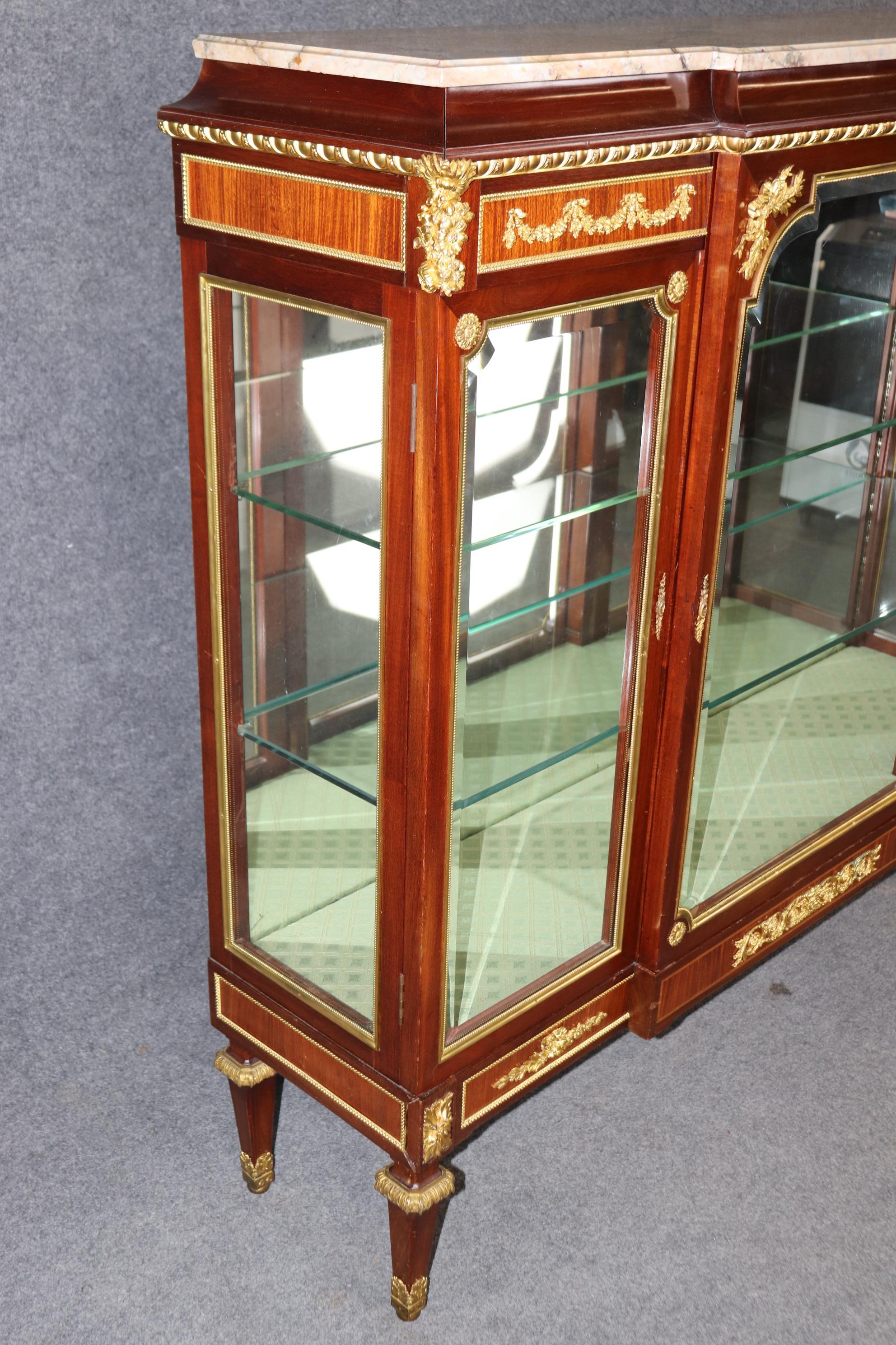 Fantastic Museum Quality Bronze Mounted Louis XVI Vitrine For Sale 11