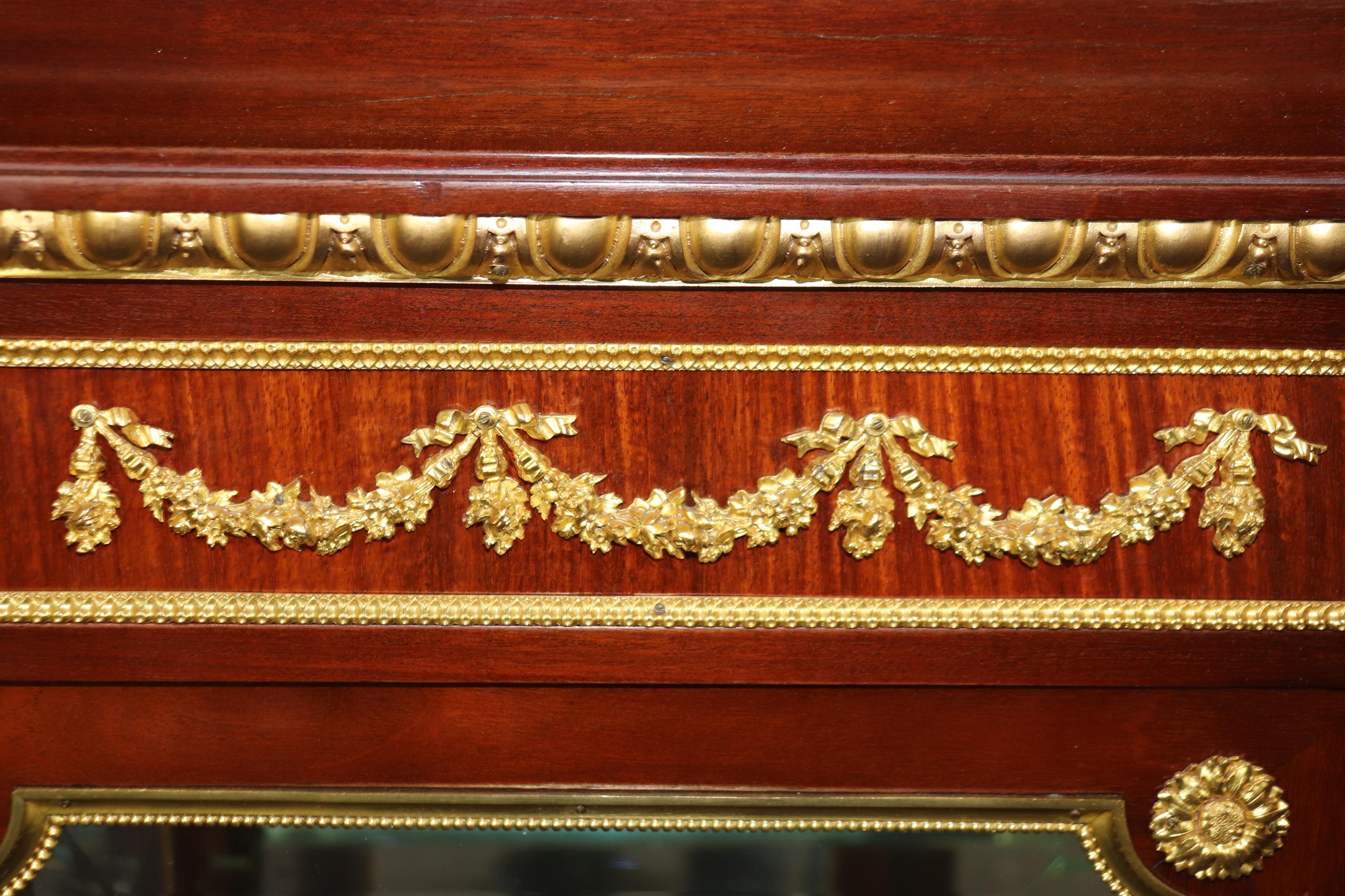 Fantastic Museum Quality Bronze Mounted Louis XVI Vitrine For Sale 14