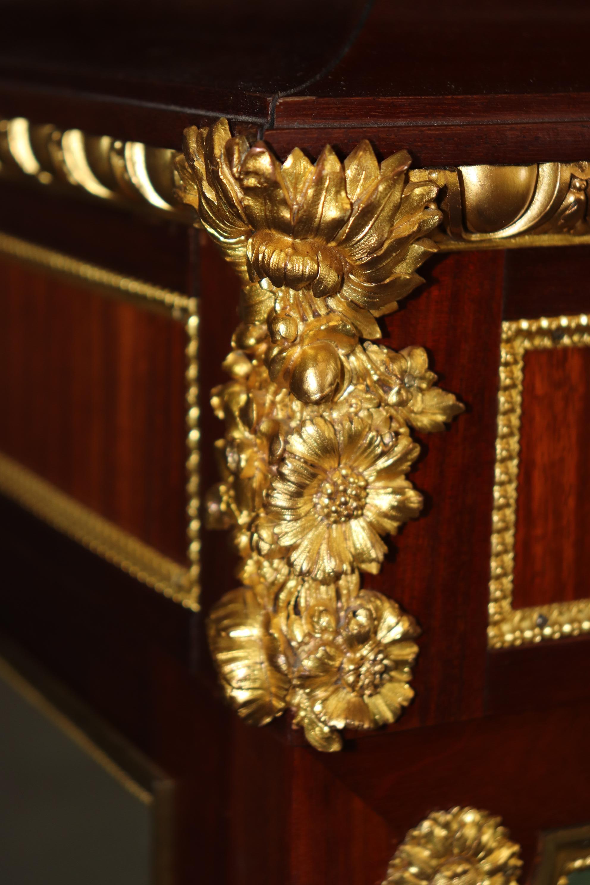 Mid-19th Century Fantastic Museum Quality Bronze Mounted Louis XVI Vitrine For Sale