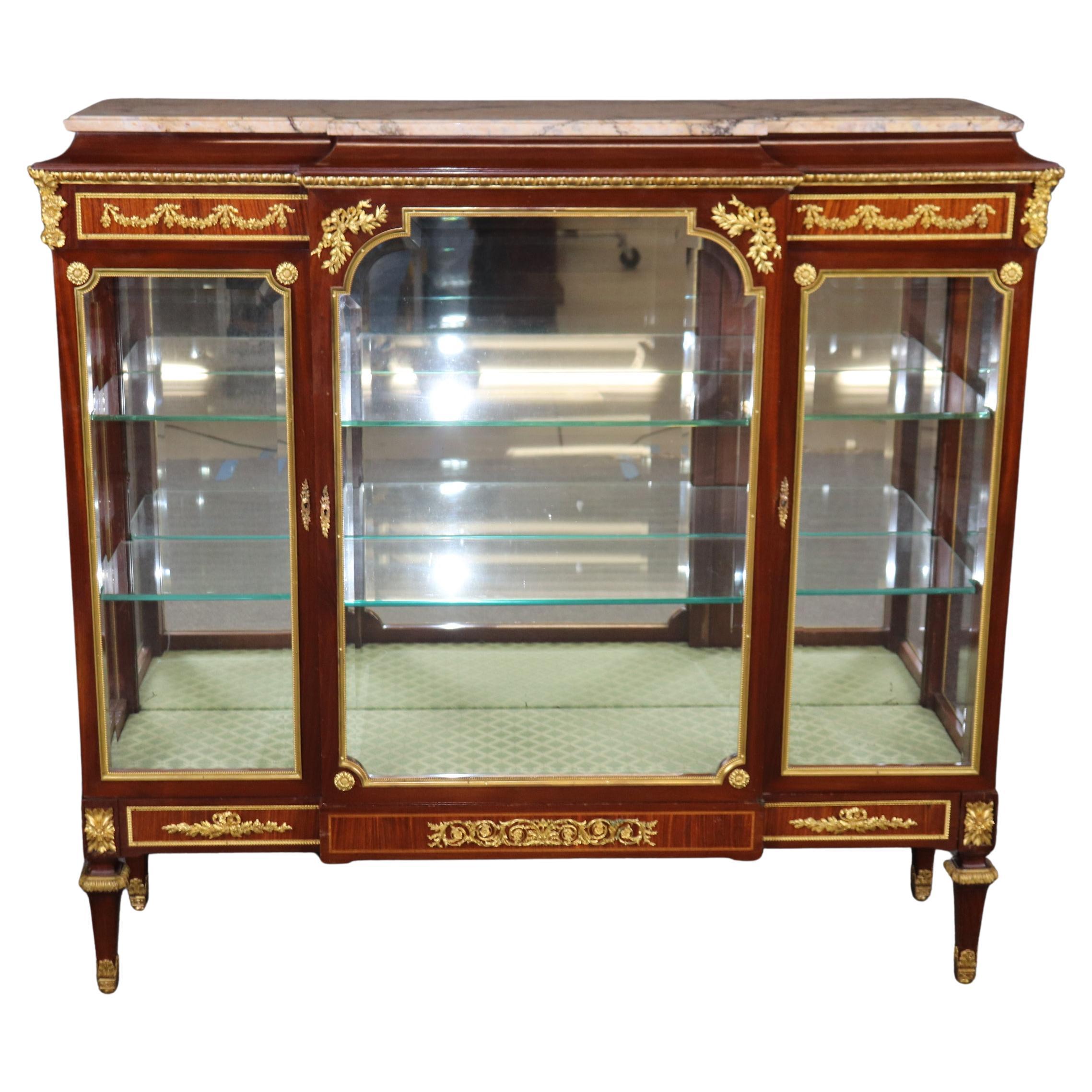 Fantastic Museum Quality Bronze Mounted Louis XVI Vitrine
