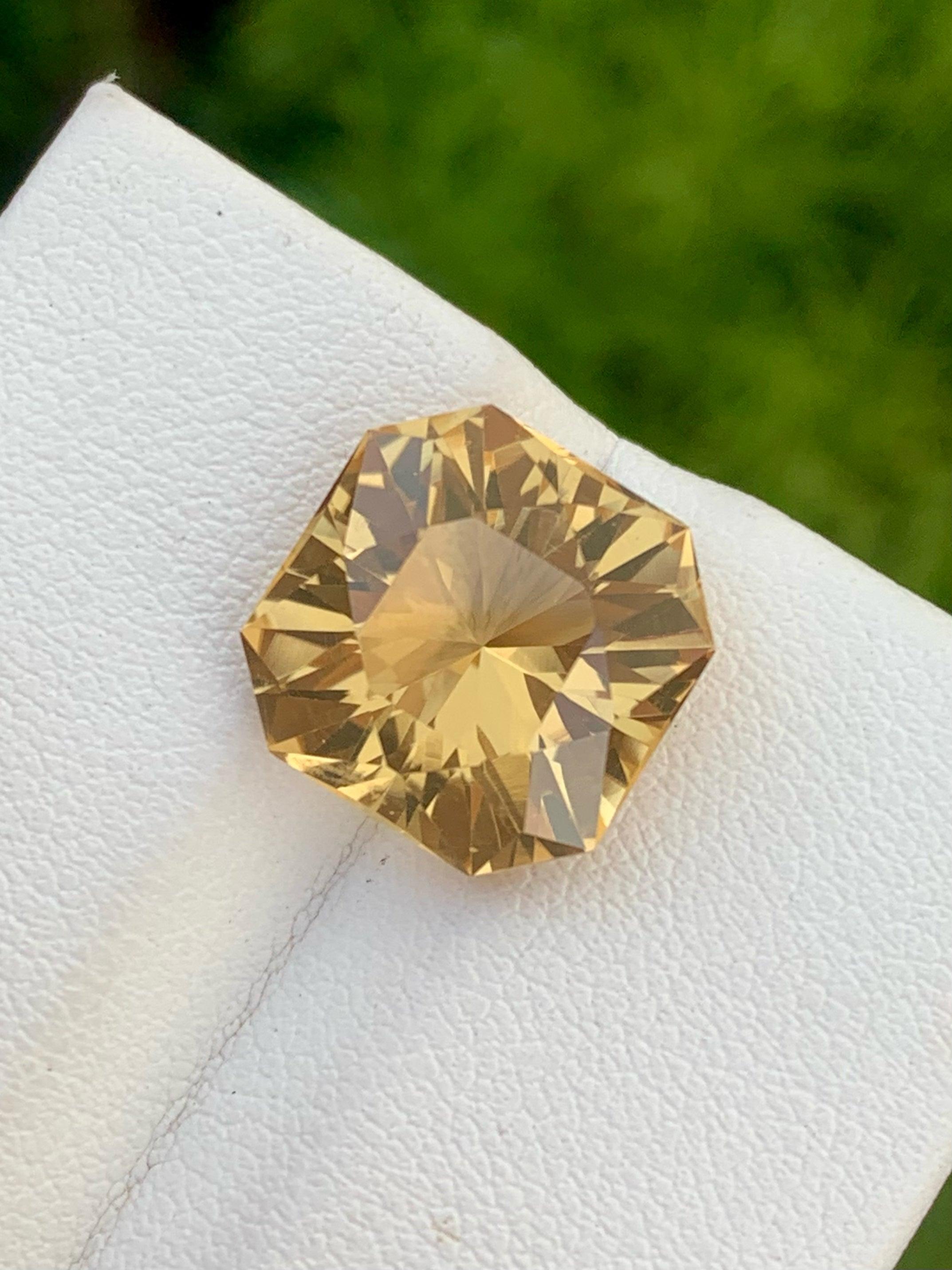 Fantastic Natural Citrine Loose Gemstone, Available for sale at whole sale price natural high quality 7.90 Carats Loupe Clean Clarity Unheated Citrine From Brazil.

Product Information:
GEMSTONE TYPE:	Fantastic Natural Citrine Loose