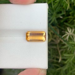 3,20 Karat Natürlicher Loser Orange Citrin Gegensätzlicher Bar Schliff Brasilianischer Edelstein