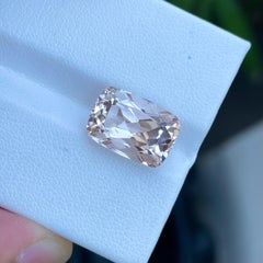 8.48 Carat Loose Peachy Pink Morganite Stone Antique Cut Natural Nigerian Gem