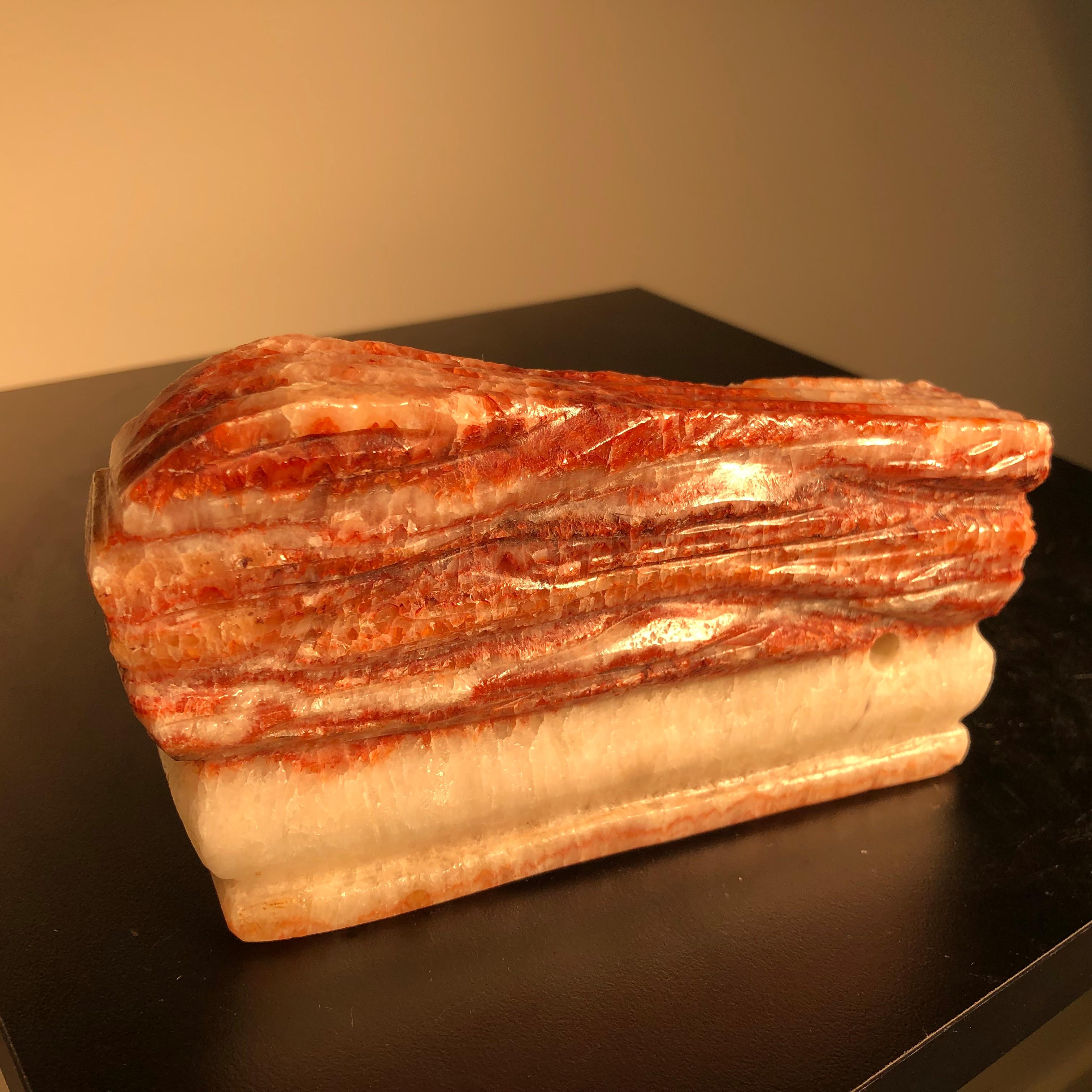 Fantastic Natural Red Meat Stone Scholar Rock Viewing Stone Real Thing 5