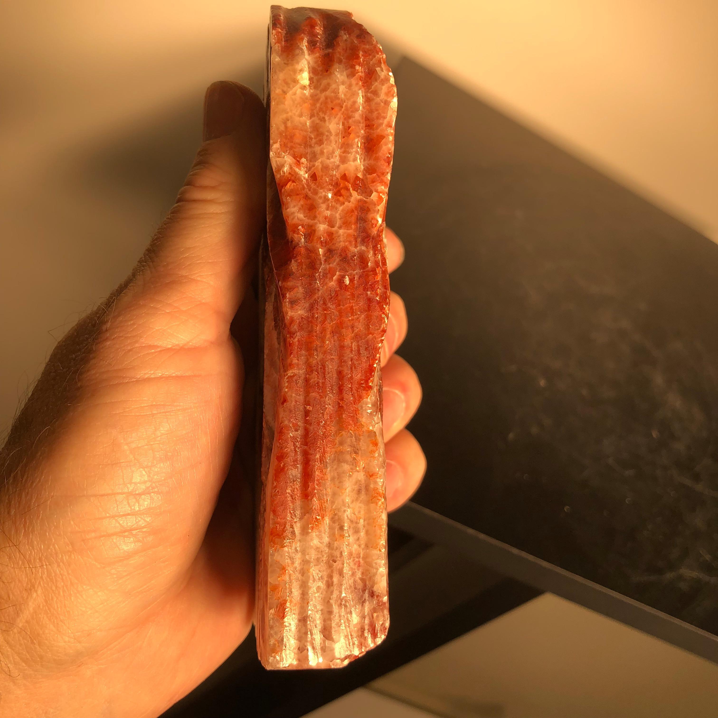 Fantastic Natural Red Meat Stone Scholar Rock Viewing Stone Real Thing 1