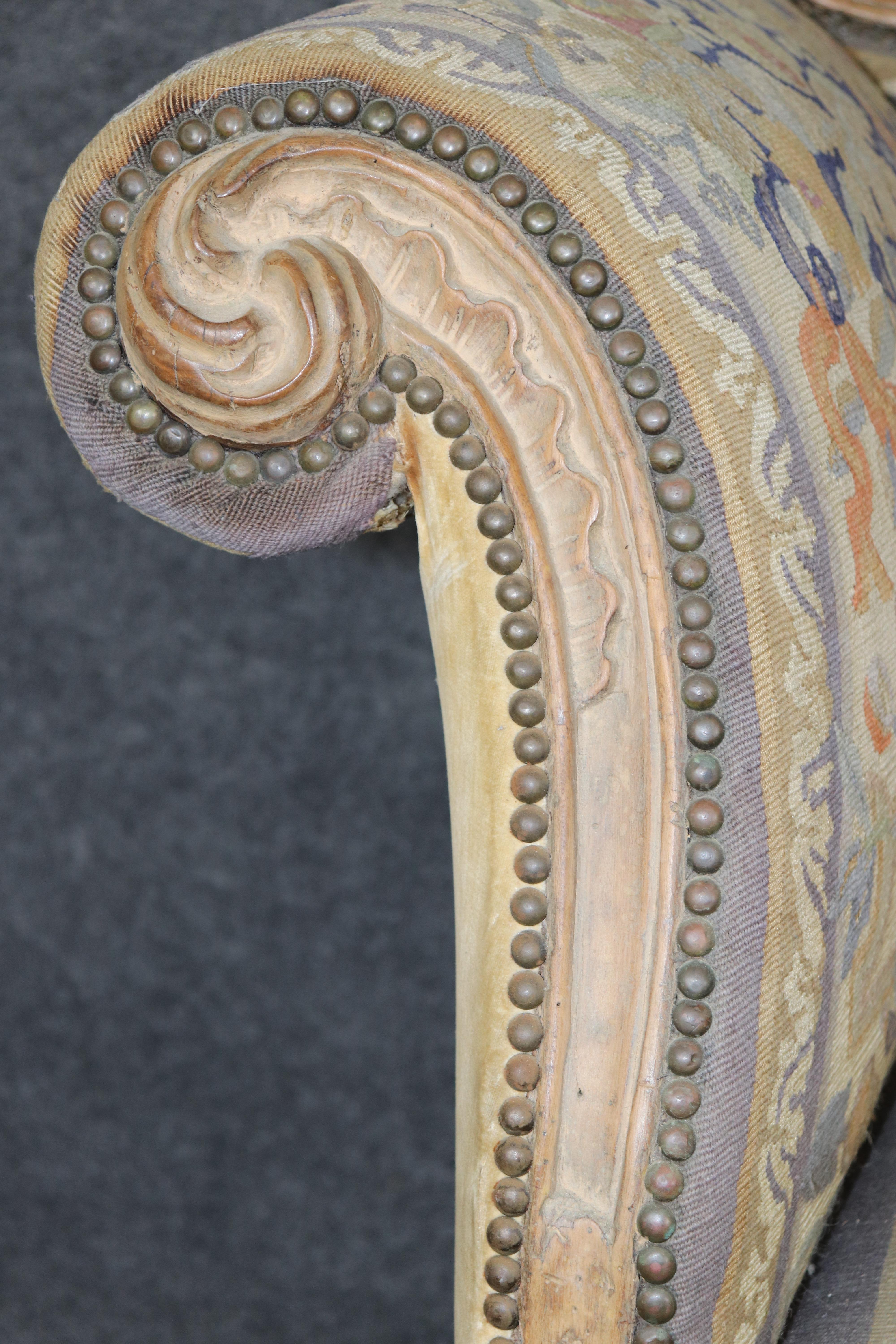 Fantastische Needlepoint gepolstert venezianischen oder italienischen Louis XV Style Settee im Angebot 4