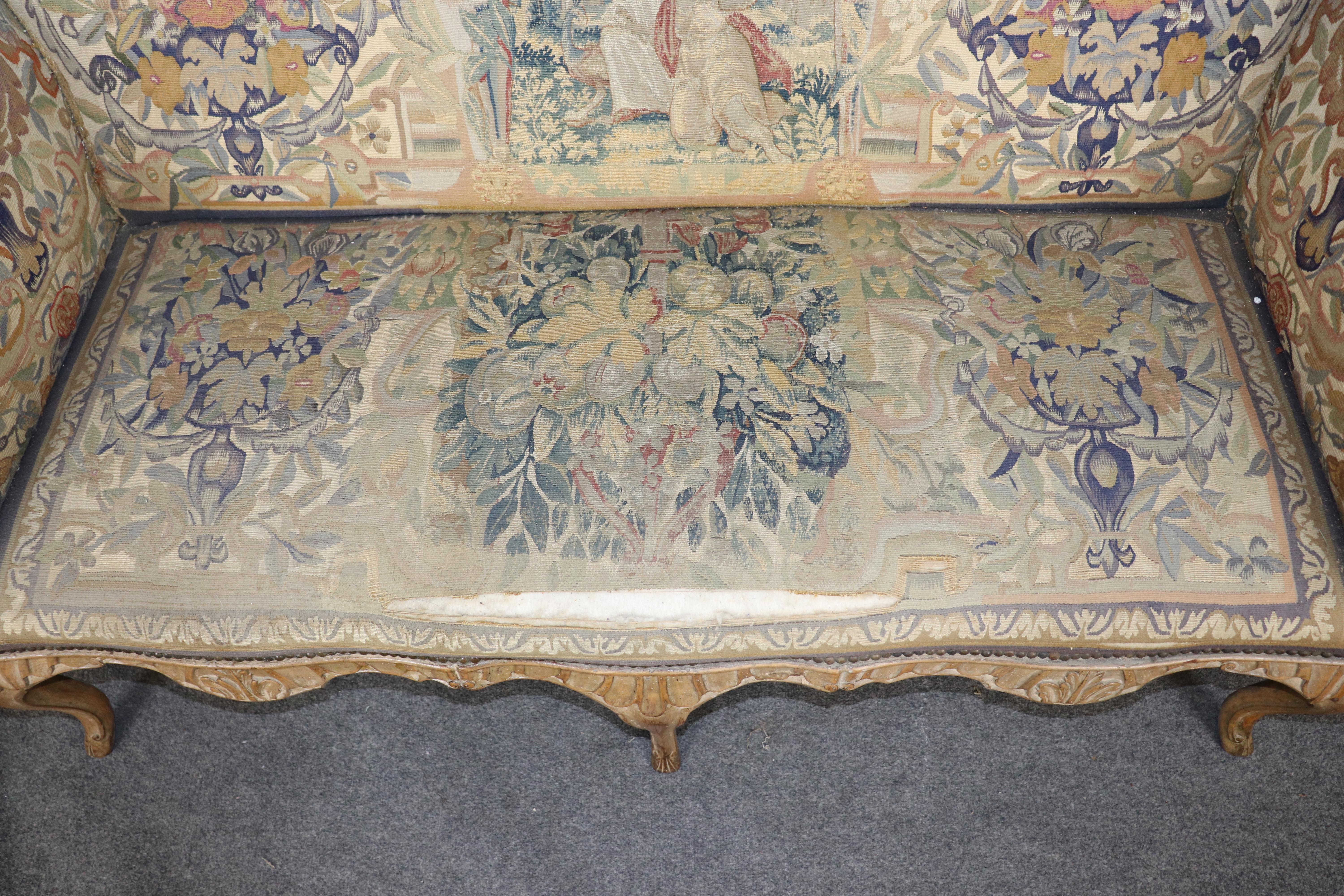 Fantastische Needlepoint gepolstert venezianischen oder italienischen Louis XV Style Settee im Angebot 5