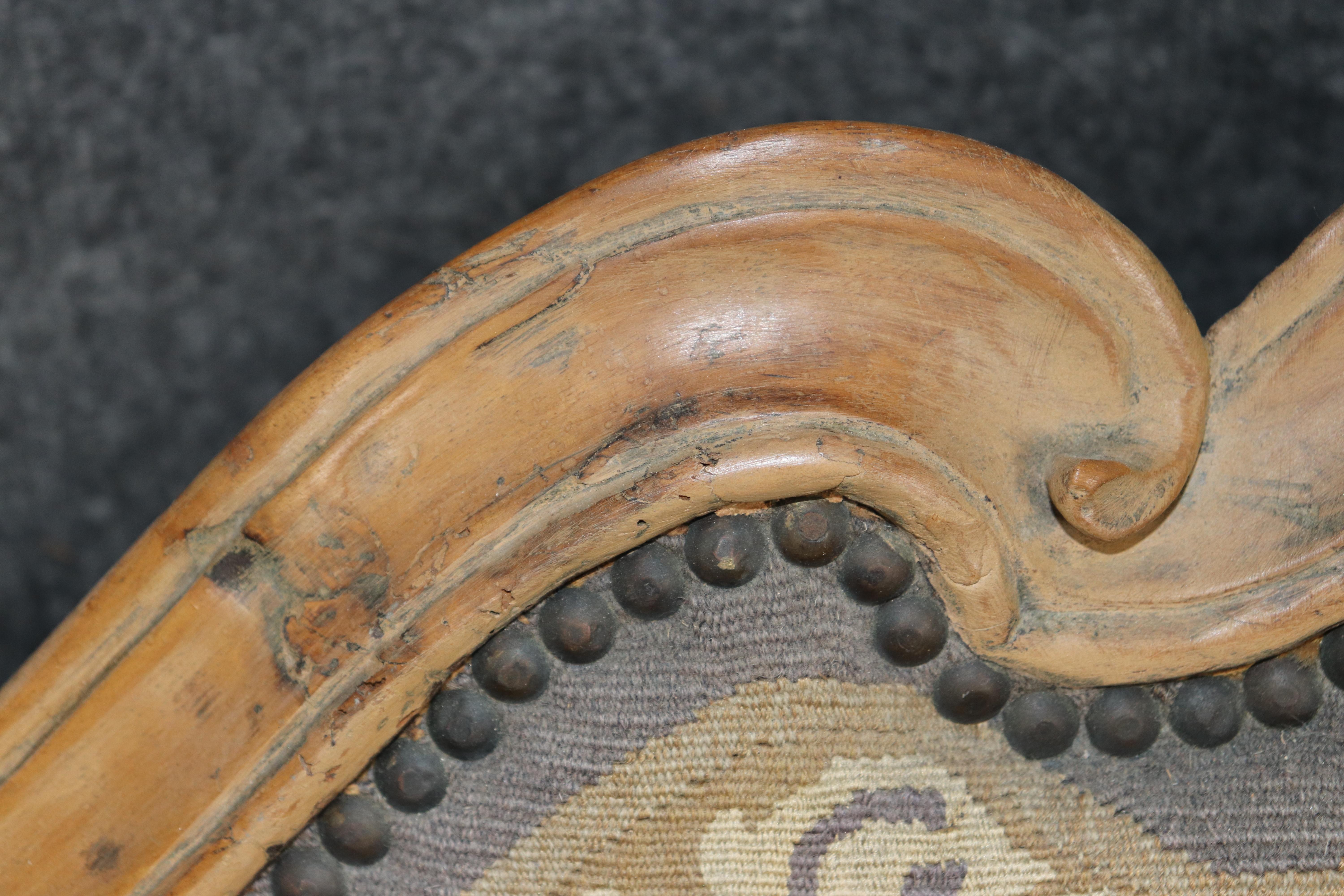 Fantastische Needlepoint gepolstert venezianischen oder italienischen Louis XV Style Settee im Angebot 8