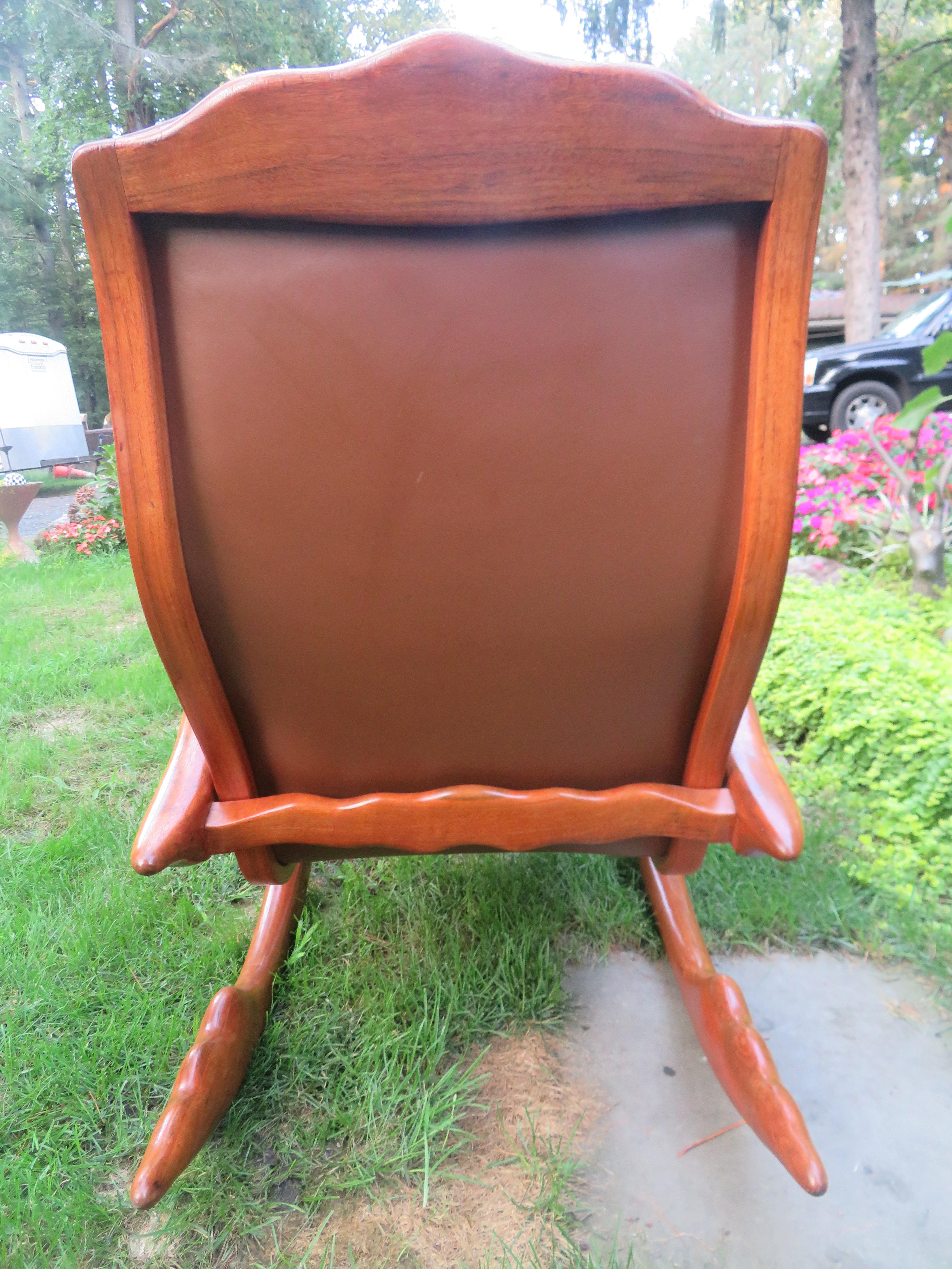 Fantástica mecedora y otomana Bobby Falwell Organic Modern Mid-Century Estadounidense en venta