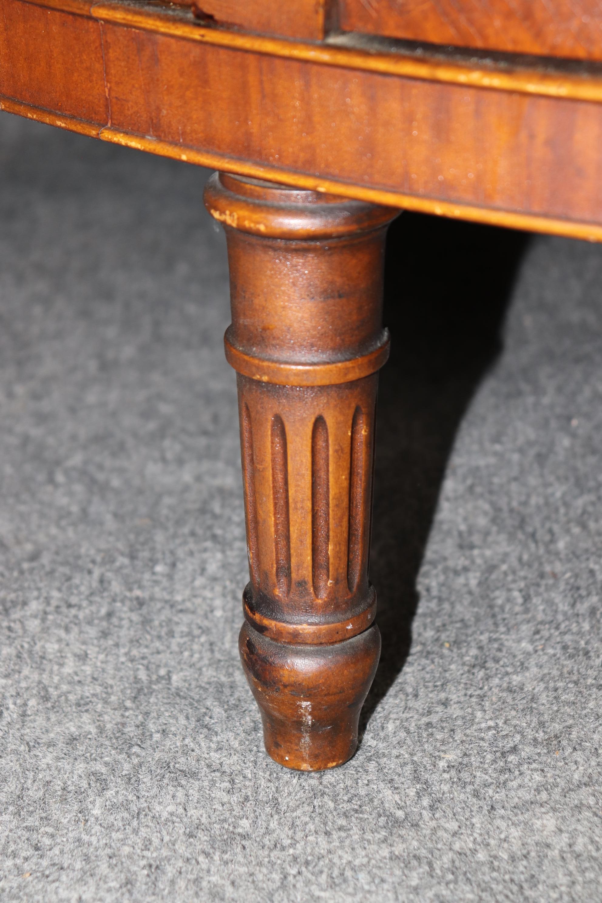 Fantastic Original Satinwood Adams Paint Decorated Demilune Commode Dresser For Sale 2