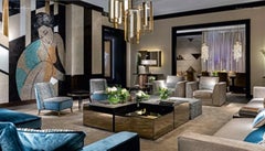 Fantastic Ottoman Frame Made of Solid Timber and  Wood Fabric Upholstered