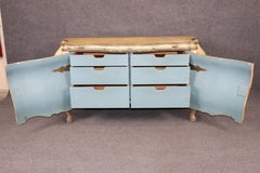 Fantastic Paint Decorated Italian Bombe Rococo Sideboard Buffet Fitted Drawers