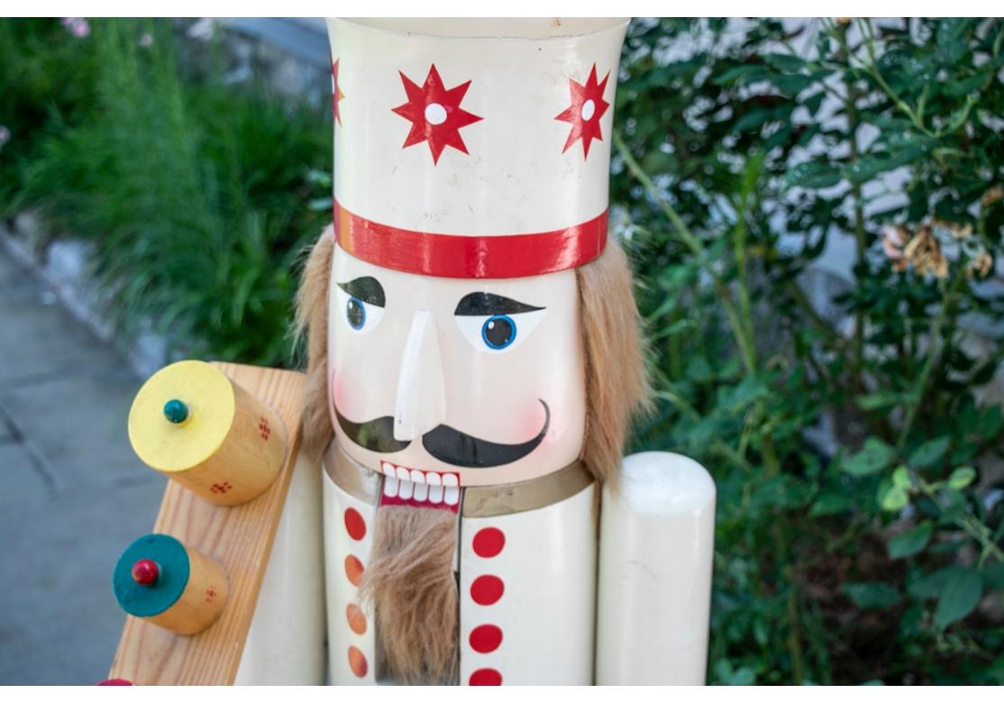 Fantastic Painted and Carved Wood Oversized Chef Nutcracker Figure For Sale 6