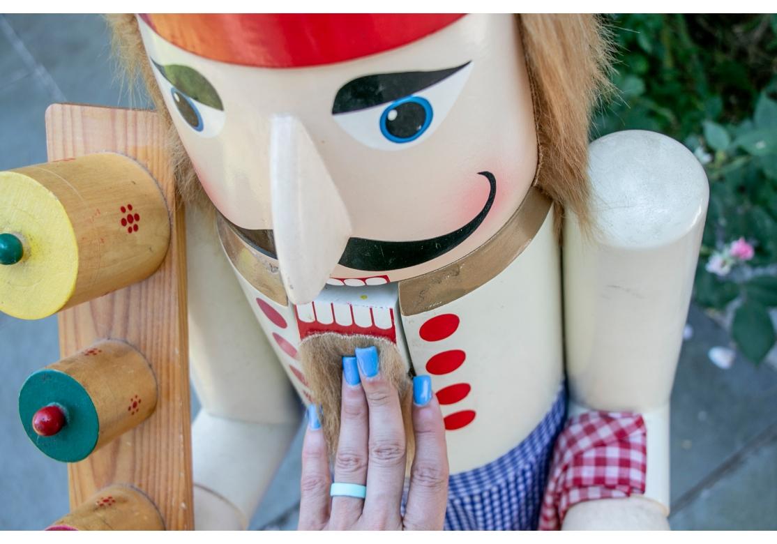 Fantastic Painted and Carved Wood Oversized Chef Nutcracker Figure For Sale 3