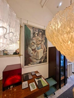 Fantastic Painting, Oil on Canvas by Viktor Maria Cortezo Dated, 1934