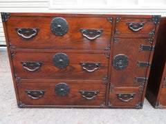Fantastic Pair Baker Modern Asian Tansu Bachelors Chest Chinoiserie Mid-Century