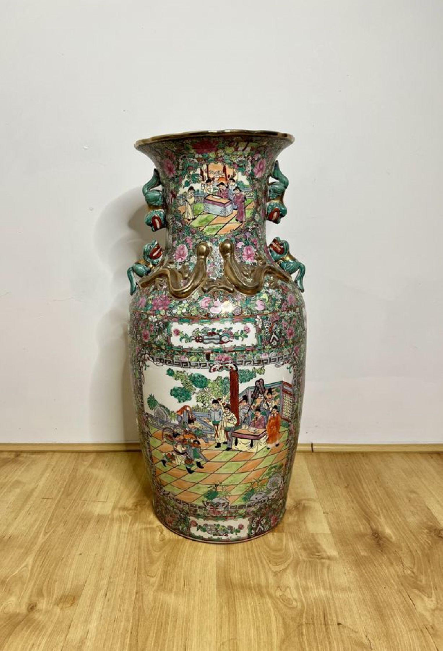 Fantastic pair of antique large Chinese floor standing vases  For Sale 2