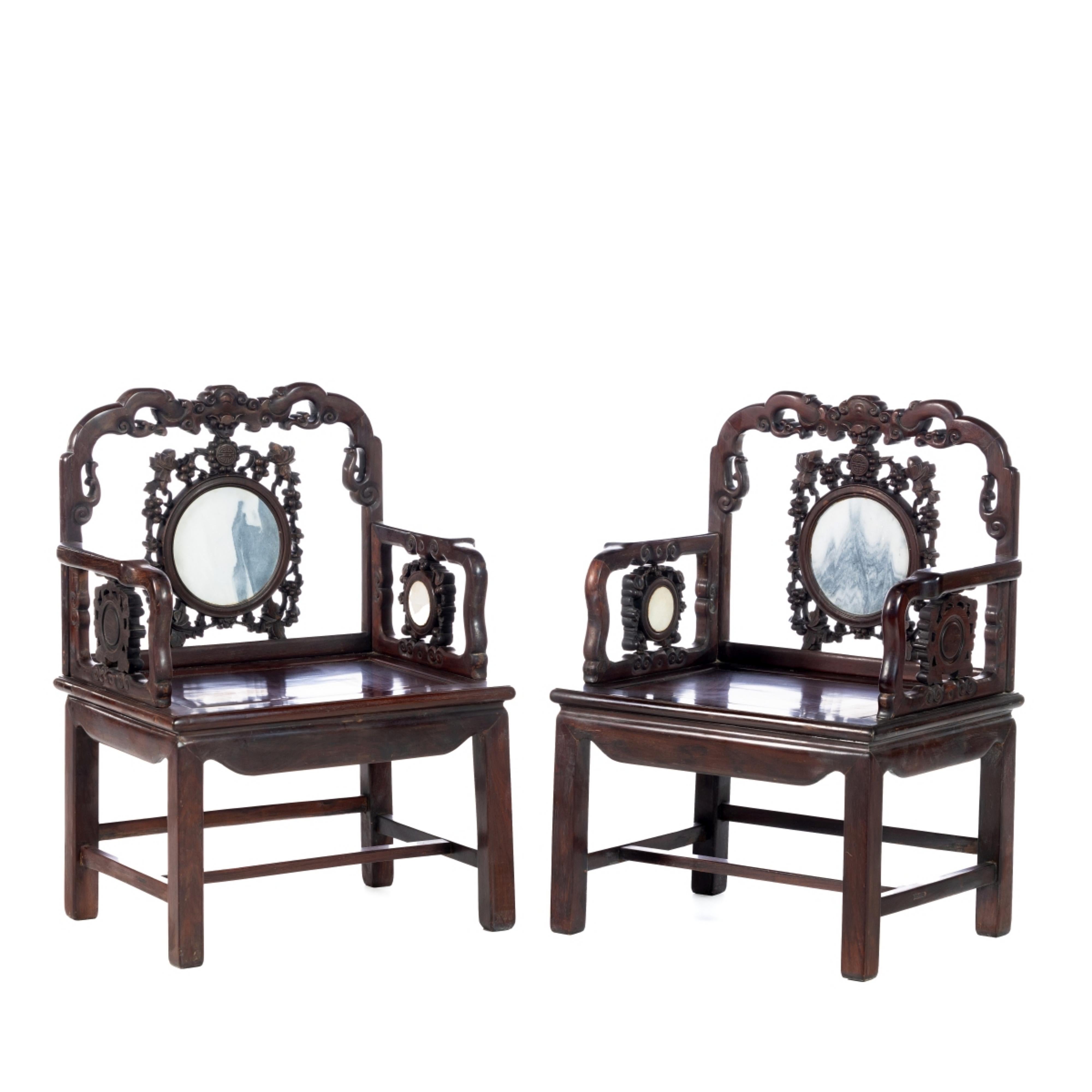 Fantastic PAIR OF ARMCHAIRS  Chinese, 19th Century In Good Condition For Sale In Madrid, ES