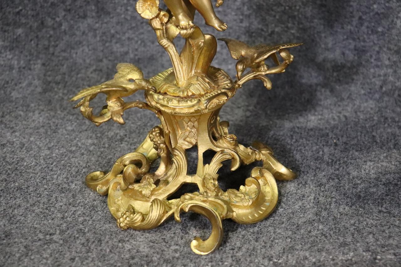 Fantastic pair of Bronze French Rococo Candlelabra with Cherubs Putti  1