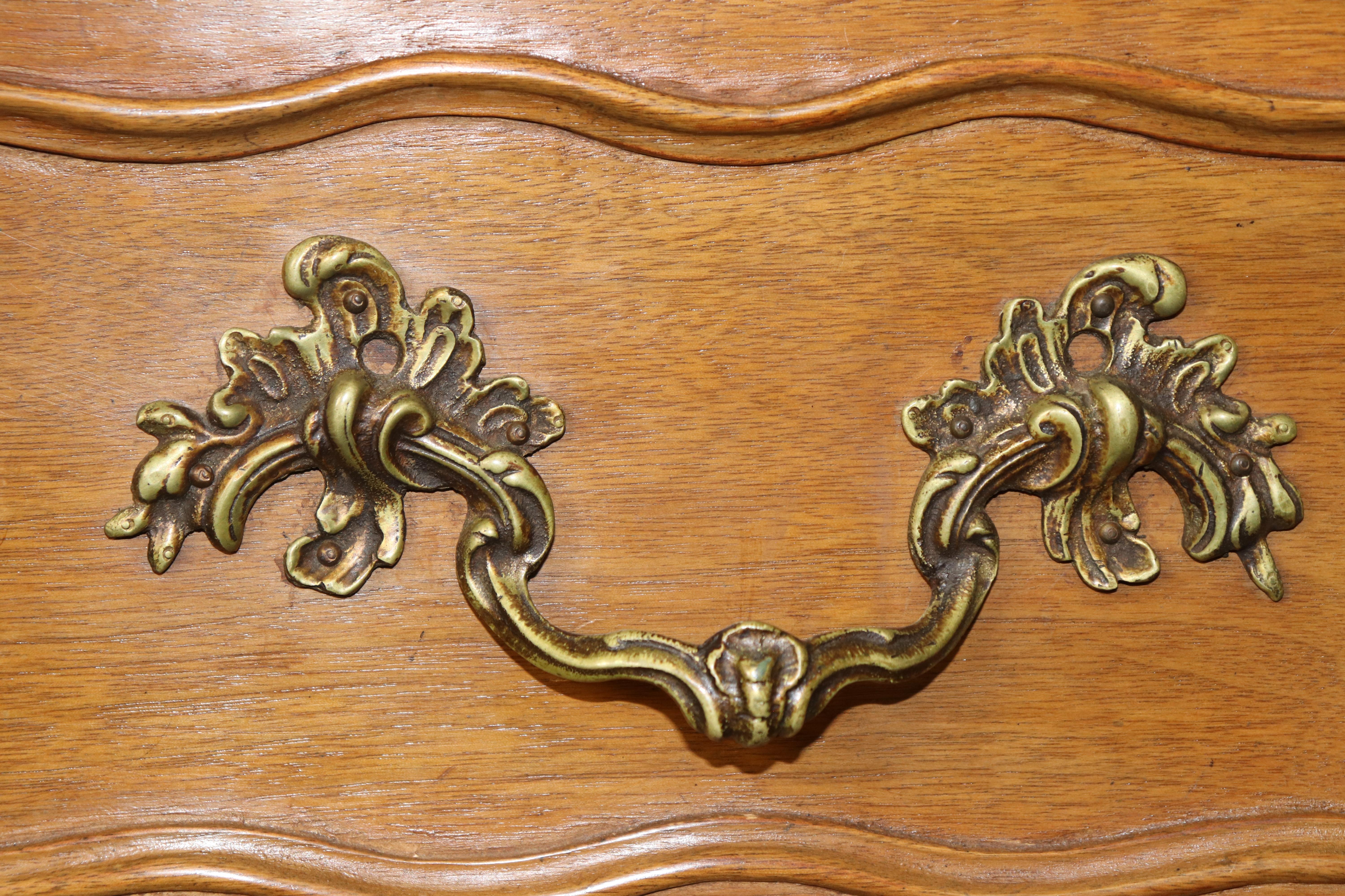 Fantastic Pair of French Marble Top Walnut French Commodes or Dressers For Sale 3