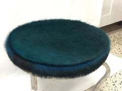 Fantastic Pair of French Silverleafed Iron Stools