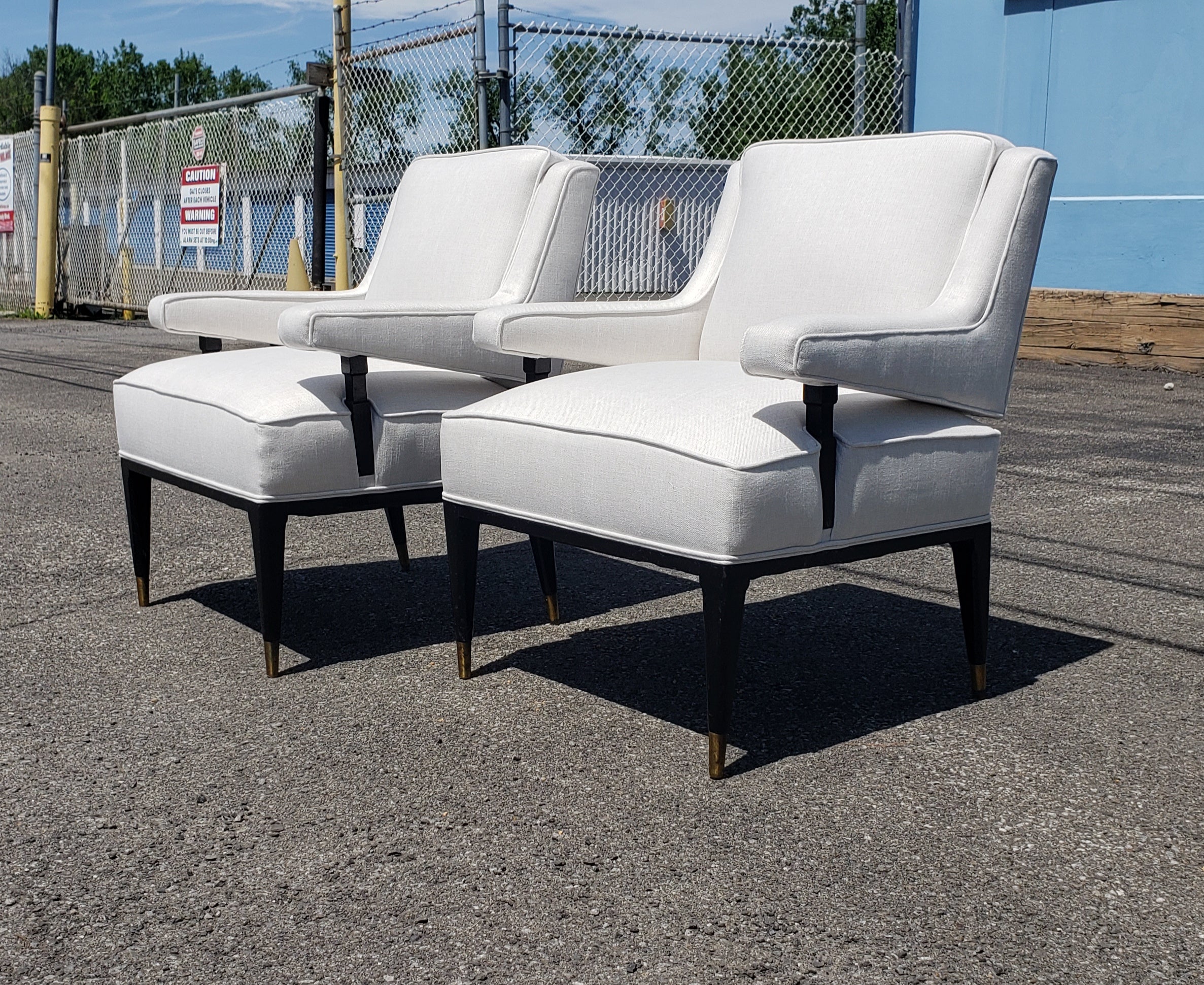 Pair of Sculptural Mid Century Lounge Chairs at 1stDibs