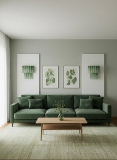 Fantastic pair of Murano glass tube wall sconces—13 green alabaster glass tubes