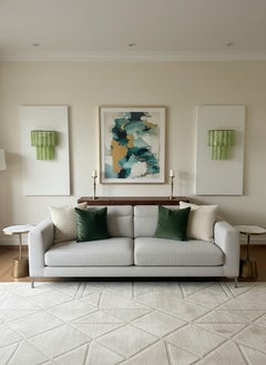 Fantastique paire d'appliques murales en verre de Murano - 13 tubes en verre vert