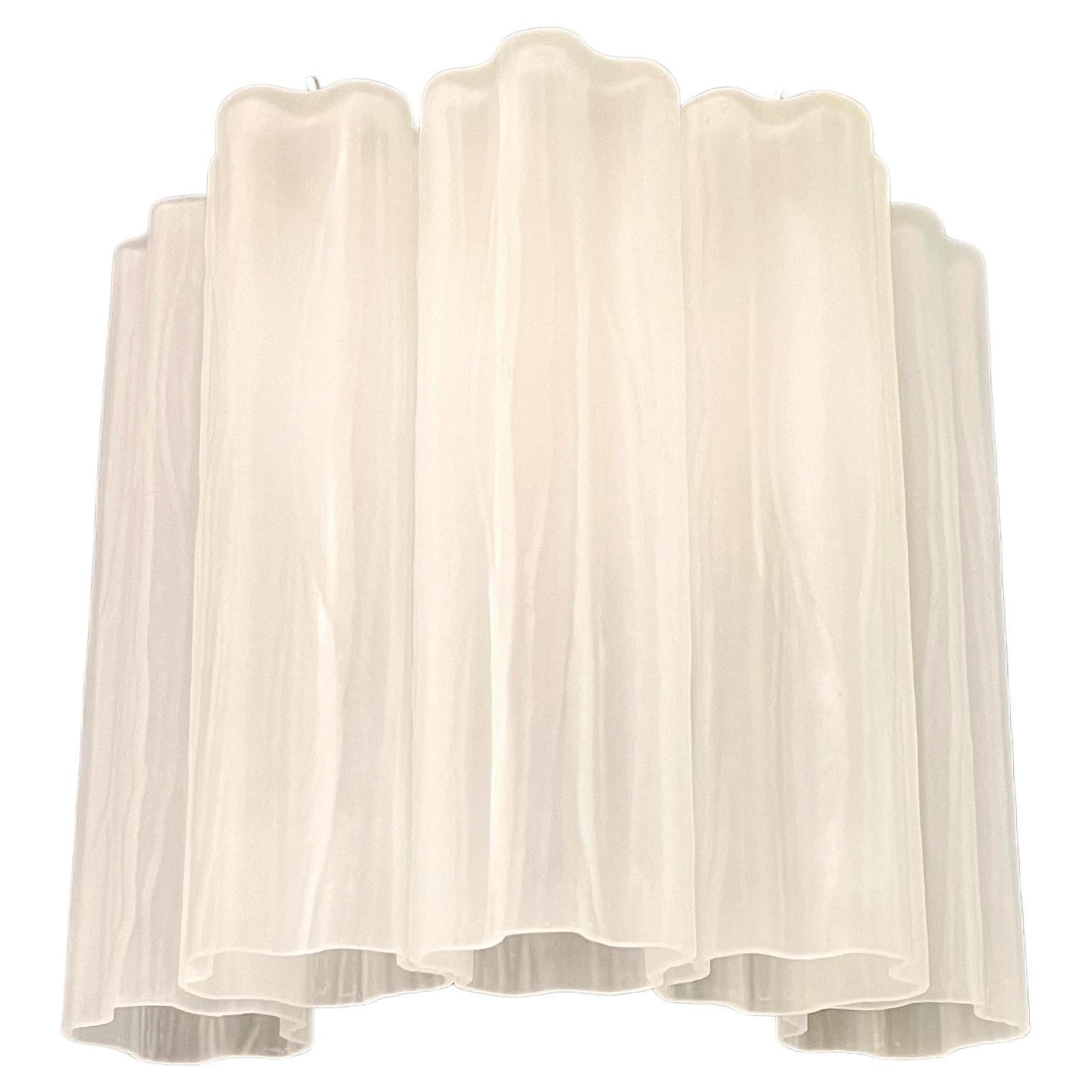 Fantástica pareja de apliques Tubo de cristal de Murano - 5 tubos de cristal grabado