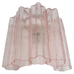 Fantastic pair of Murano Glass Tube wall sconces - 5 pink glass tube