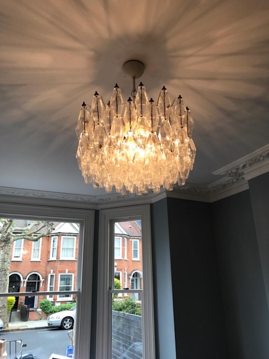 Italiano Fantastica coppia di lampadari Poliedri nello stile di Carlo Scarpa in vendita