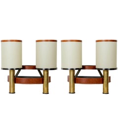 Fantastic Pair of Sconces by Jacques Adnet
