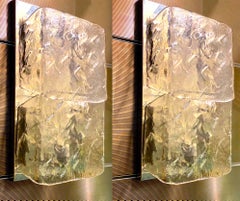 Fantastic Pair of Sconces or Wall Lights by Aureliano Toso Murano 1970